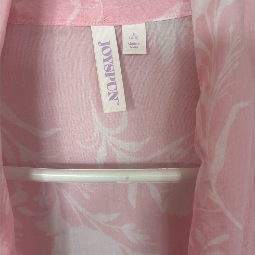 Joyspun lightweight nightgown and robe cotton lace romantic floral - Picture 8 of 9